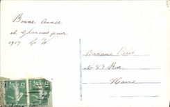 Flores de la fantasía de la POSTAL de la VENDIMIA