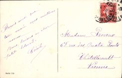 Flores de la fantasía de la POSTAL de la VENDIMIA