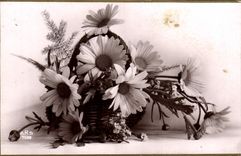 Flores de la fantasía de la POSTAL de la VENDIMIA