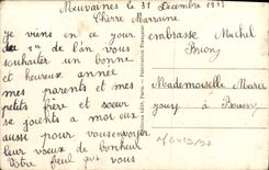 Flores de la fantasía de la POSTAL de la VENDIMIA