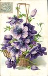 Flores de la fantasía de la POSTAL de la VENDIMIA