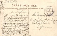 Flores de la fantasía de la POSTAL de la VENDIMIA