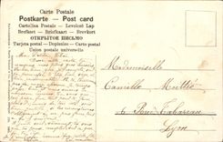 Flores de la fantasía de la POSTAL de la VENDIMIA