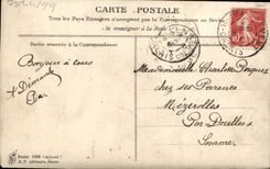 Flores de la fantasía de la POSTAL de la VENDIMIA