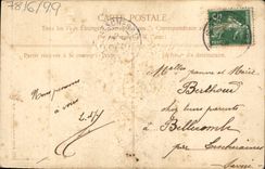 Flores de la fantasía de la POSTAL de la VENDIMIA