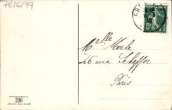 Flores de la fantasía de la POSTAL de la VENDIMIA