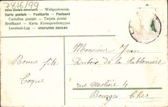 Flores de la fantasía de la POSTAL de la VENDIMIA