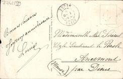 Flores de la fantasía de la POSTAL de la VENDIMIA