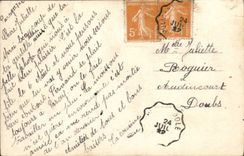 Flores de la fantasía de la POSTAL de la VENDIMIA