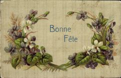 Flores de la fantasía de la POSTAL de la VENDIMIA