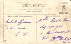 Flores de la fantasía de la POSTAL de la VENDIMIA