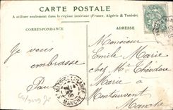 Flores de la fantasía de la POSTAL de la VENDIMIA