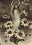 CPA Fantaisie Fleurs Femme Fleurs animees