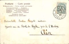 Flores de la fantasía de la POSTAL de la VENDIMIA