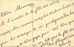 Flores de la fantasía de la POSTAL de la VENDIMIA