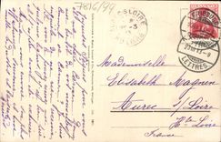 Flores de la fantasía de la POSTAL de la VENDIMIA