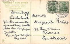 Flores de la fantasía de la POSTAL de la VENDIMIA