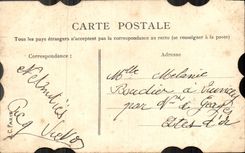 Flores de la fantasía de la POSTAL de la VENDIMIA