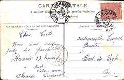 Flores de la fantasía de la POSTAL de la VENDIMIA