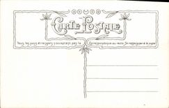 Flores de la fantasía de la POSTAL de la VENDIMIA