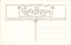 Flores de la fantasía de la POSTAL de la VENDIMIA