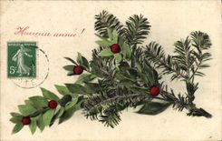 Flores de la fantasía de la POSTAL de la VENDIMIA