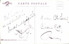 Flores de la fantasía de la POSTAL de la VENDIMIA