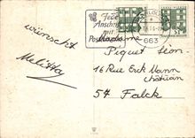 POSTAL MODERNA flores de la fantasía