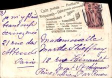 Flores de la fantasía de la POSTAL de la VENDIMIA