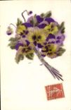 Flores de la fantasía de la POSTAL de la VENDIMIA