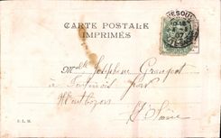 Flores de la fantasía de la POSTAL de la VENDIMIA