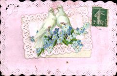 CPA Brodee Fantaisie Fleurs Colombes