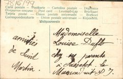 Flores de la fantasía de la POSTAL de la VENDIMIA