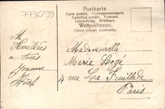 Flores de la fantasía de la POSTAL de la VENDIMIA