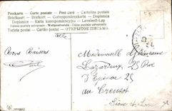 Flores de la fantasía de la POSTAL de la VENDIMIA