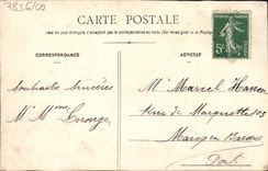 VINTAGE POSTCARD Fantaisie Flowers Horseshoe Trefles