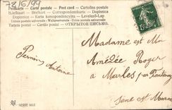 Flores de la fantasía de la POSTAL de la VENDIMIA