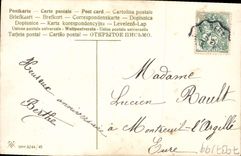 CPA Fantaisie Fleurs Ancre de Marine Trefles