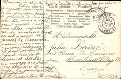 Paloma de las flores de la fantasía de la POSTAL de la VENDIMIA