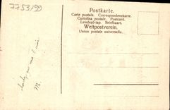 VINTAGE POSTCARD Fantaisie Flowers Clover Horseshoe