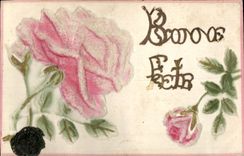 Flores de la fantasía de la POSTAL de la VENDIMIA