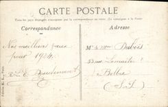 CPA Fantaisie Fleurs Bateau Colombe Hirrondelle