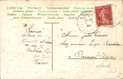 Flores de la fantasía de la POSTAL de la VENDIMIA