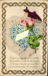 VINTAGE POSTCARD Brodee Fantasy Flowers
