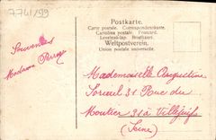 Flores de la fantasía de la POSTAL de la VENDIMIA