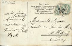 Flores de la fantasía de la POSTAL de la VENDIMIA