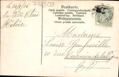 Flores de la fantasía de la POSTAL de la VENDIMIA