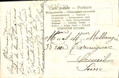 VINTAGE POSTCARD Fantaisie Flowers Horseshoe