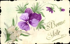 Flores de la fantasía de la POSTAL de la VENDIMIA