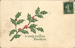 Flores de la fantasía de la POSTAL de la VENDIMIA